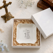Personalized Name Christian Jewelry Dish – Custom Scripture Ring Tray, Faith Gift for Her