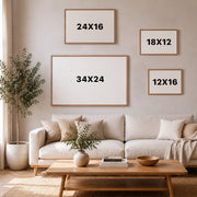 Wildflower Meadow Landscape Wall Art Peaceful Field Nature Wall Art Poster/Canvas