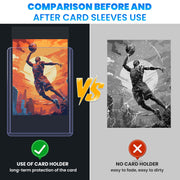 200 Card Sleeves Top Loaders for Cards, 3" x 4" Hard Plastic Toploaders | Baseball Card Protectors, Trading Card Holder for Football Sports Cards (100 Toploaders + 100 Penny Sleeves)