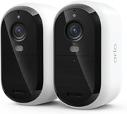 Arlo Essential Wireless Security Camera 2K (3rd Gen) - 2-Cam | Rechargeable home security camera; 2K & color night vision; Person, vehicle & animal detection; 1-mo Secure plan incl.