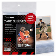 Ultra Pro Penny Sleeves – Holds Standard Size 2.5" x 3.5" – 1000 Pack | Clear soft trading card sleeves with non-PVC polypropylene film, standard 2.5 x 3.5 inch size, 1000 pack