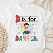 Custom Kids Name Back To School - Custom Kid Shirt for Back To School | Personalized Gift for Student, Son, Daughter | Kindergarten, Pre-K, Preschool