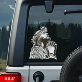 [4IN] Dios Por Delante Decal Large Graphic for Trucks, Cars, Walls