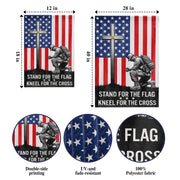 Faithful Warrior Kneeling at the Cross Garden Flag