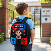 Gamer Boys Girls Back To School -  Personalized Kid Backpack - Gift For Back To School, First Day of School - Student, Son, Daughter | Kindergarten, Pre-K, Preschool