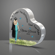 Nursing Graduation - Custom Heart-shaped -Personalized Gift for Male Nurse, CNA, Healthcare, Registered RN, Retirement