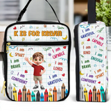 I Am Brave Kind & Smart -  Personalized Kids Lunch Bag - Gift For Back To School, First Day of School - Student, Son, Daughter | Kindergarten, Pre-K, Preschool