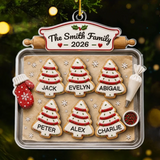 Joy Feels Like Family Christmas - Personalized Custom Shaped Acrylic Ornament - Christmas Gifts For Family, Mom, Dad, Brother, Sister