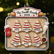 Joy Feels Like Family Christmas - Personalized Custom Shaped Acrylic Ornament - Christmas Gifts For Family, Mom, Dad, Brother, Sister