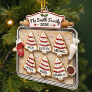 Joy Feels Like Family Christmas - Personalized Custom Shaped Acrylic Ornament - Christmas Gifts For Family, Mom, Dad, Brother, Sister