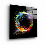 Paint Splash Ring | Glass Wall Art
