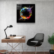 Paint Splash Ring | Glass Wall Art