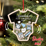 Custom Baby's First Christmas 2025 - Personalized Shaker Ornament - Customized Baby Name, New 1st Baby Gift, Baby Keepsake, 4D Shake Babies Ornament