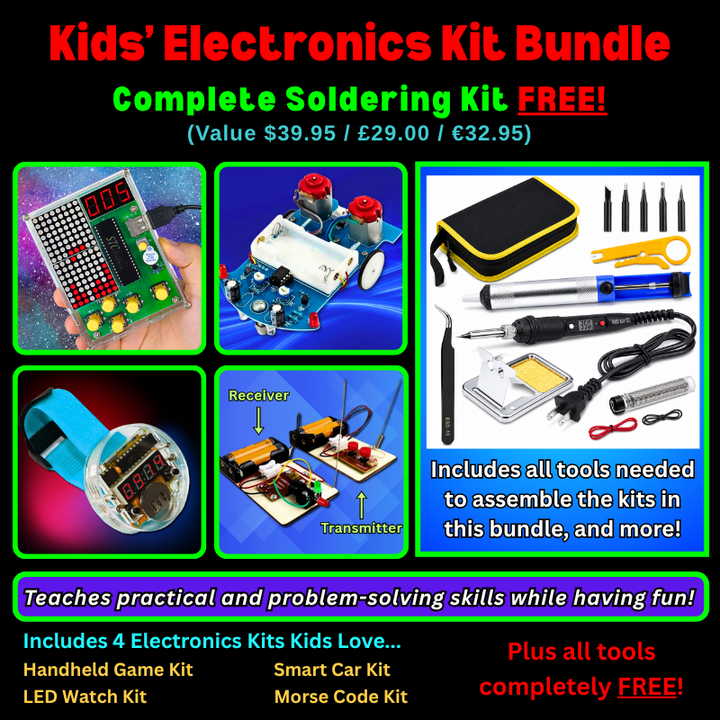 Kids Electronics Kit Bundle - FREE Tools