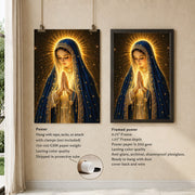 Blessed Virgin Mary Divine Light Art Print Poster/Canvas