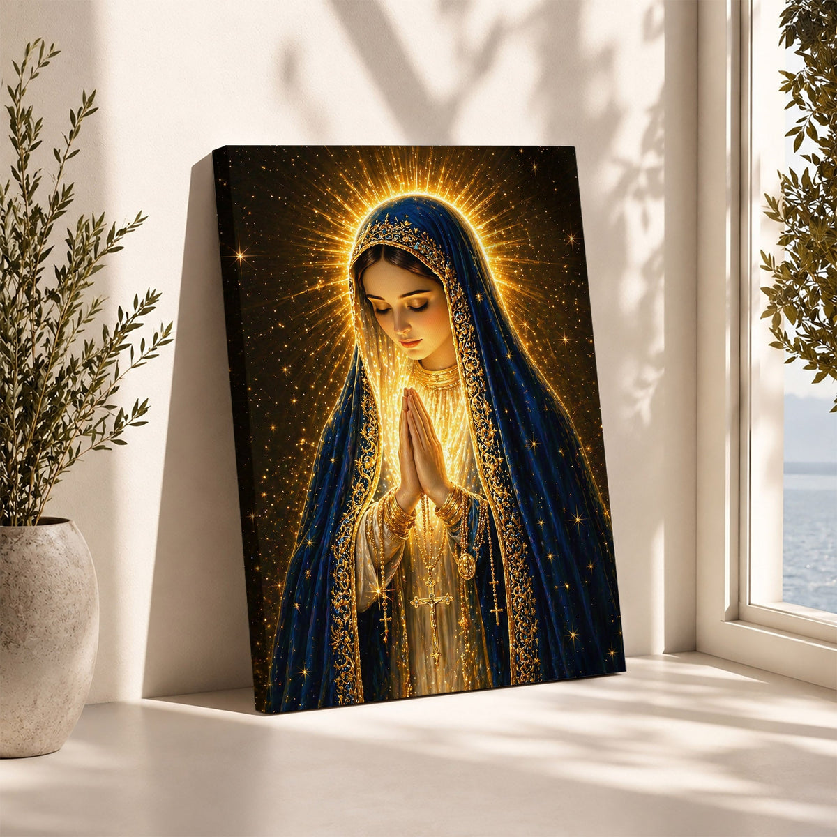 Blessed Virgin Mary Divine Light Art Print Poster/Canvas