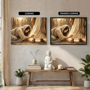 Faith at His Feet Christian Poster/Canvas