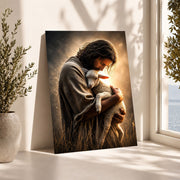 Jesus Holding the Lost Lamb Poster/Canvas