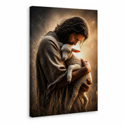 Jesus Holding the Lost Lamb Poster/Canvas
