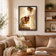 Jesus Christ Healing Prayer Sacred Light Christian Wall Art Poster/Canvas