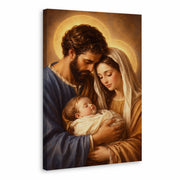 Holy Family with Baby Jesus Poster/Canvas – Christian Catholic Wall Art