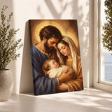 Holy Family with Baby Jesus Poster/Canvas – Christian Catholic Wall Art