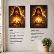 Jesus Christ Sacred Heart Light Christian Wall Art Poster/Canvas