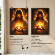 Jesus Christ Sacred Heart Light Christian Wall Art Poster/Canvas