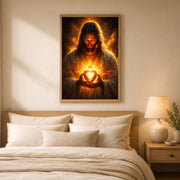 Jesus Christ Sacred Heart Light Christian Wall Art Poster/Canvas