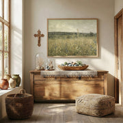 Wildflower Meadow Landscape Wall Art Peaceful Field Nature Wall Art Poster/Canvas