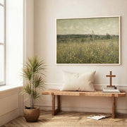 Wildflower Meadow Landscape Wall Art Peaceful Field Nature Wall Art Poster/Canvas