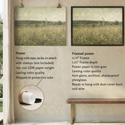 Wildflower Meadow Landscape Wall Art Peaceful Field Nature Wall Art Poster/Canvas
