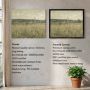 Wildflower Meadow Landscape Wall Art Peaceful Field Nature Wall Art Poster/Canvas