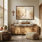 Radiant Jesus Walking with Lamb Wall Art Poster/Canvas