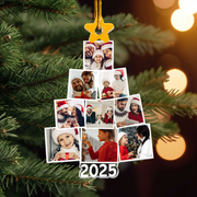 Custom Photo Family Tree Christmas - Personalized Custom Shaped Acrylic Ornament - Christmas Gift For Family Members