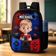 Ready For Class Gamer Boys Girls Back To School -  Personalized Kid Backpack - Gift For Back To School, First Day of School - Student, Son, Daughter | Kindergarten, Pre-K, Preschool