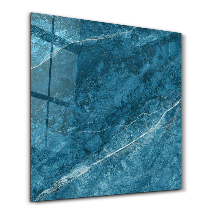Ocean Veins 2 Square Art | Glass Wall Art