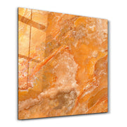 Amber Cloud Square Art | Glass Wall Art