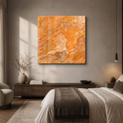 Amber Cloud Square Art | Glass Wall Art