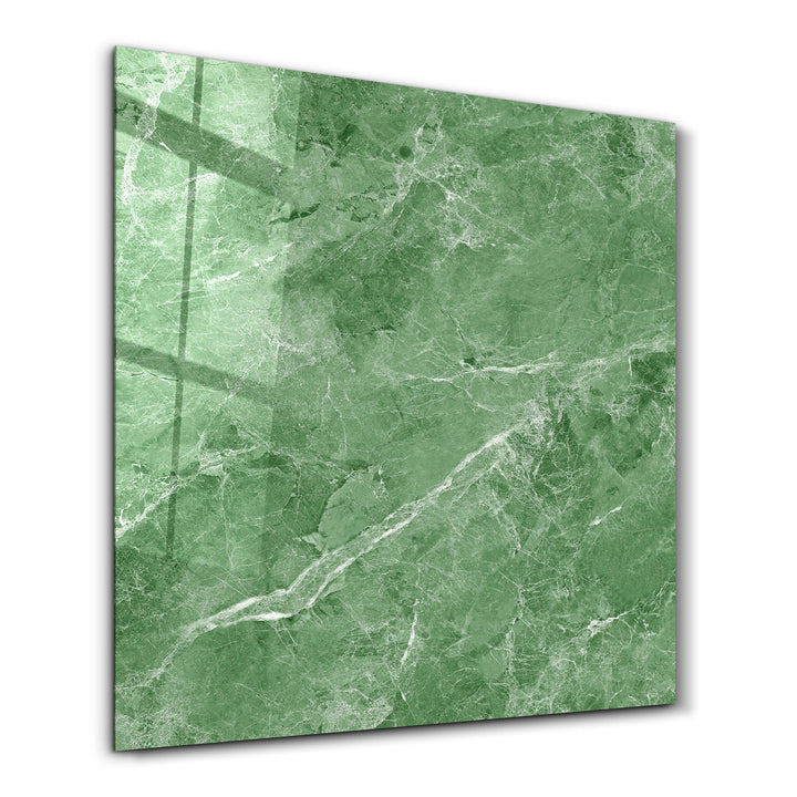 Sage Marble 2 Square Art | Glass Wall Art