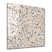 Coastal Terrazzo Square Art | Glass Wall Art