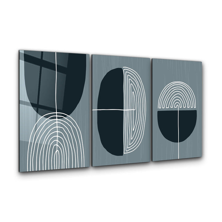 Graue Trio | Glass Wall Art