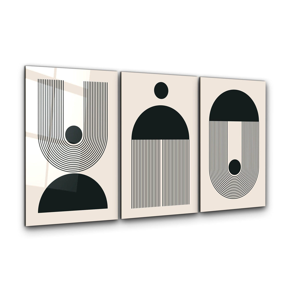 Minimal Trio | Glass Wall Art