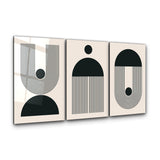 Minimal Trio | Glass Wall Art