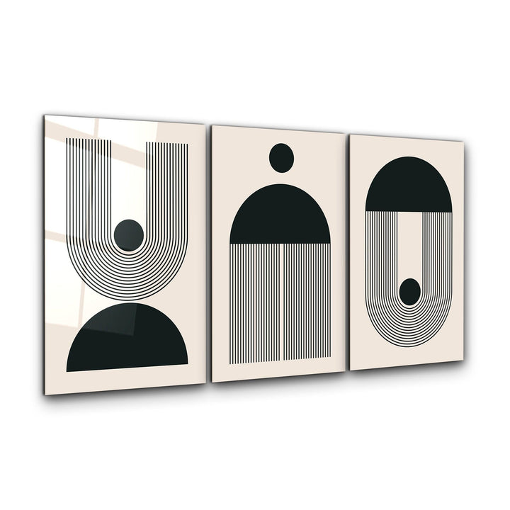 Minimal Trio | Glass Wall Art
