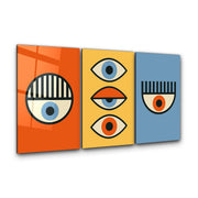 Cleopatra Trio | Glass Wall Art