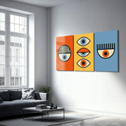 Cleopatra Trio | Glass Wall Art