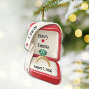 She Said Yes Engaged Married - Personalized Custom Shaped Acrylic Ornament - Christmas Gift For Engaged Couples, Newlyweds, Anniversaries