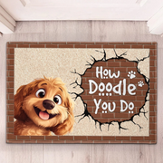How Doodle You Do - Goldendoodle, Labradoodle - Personalized Doormat - Personalized Gift for Dog Lovers