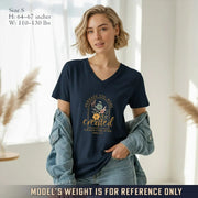 Created For Such A Time As This Floral Arch Design V-Neck Christian Shirt - Faith Floral